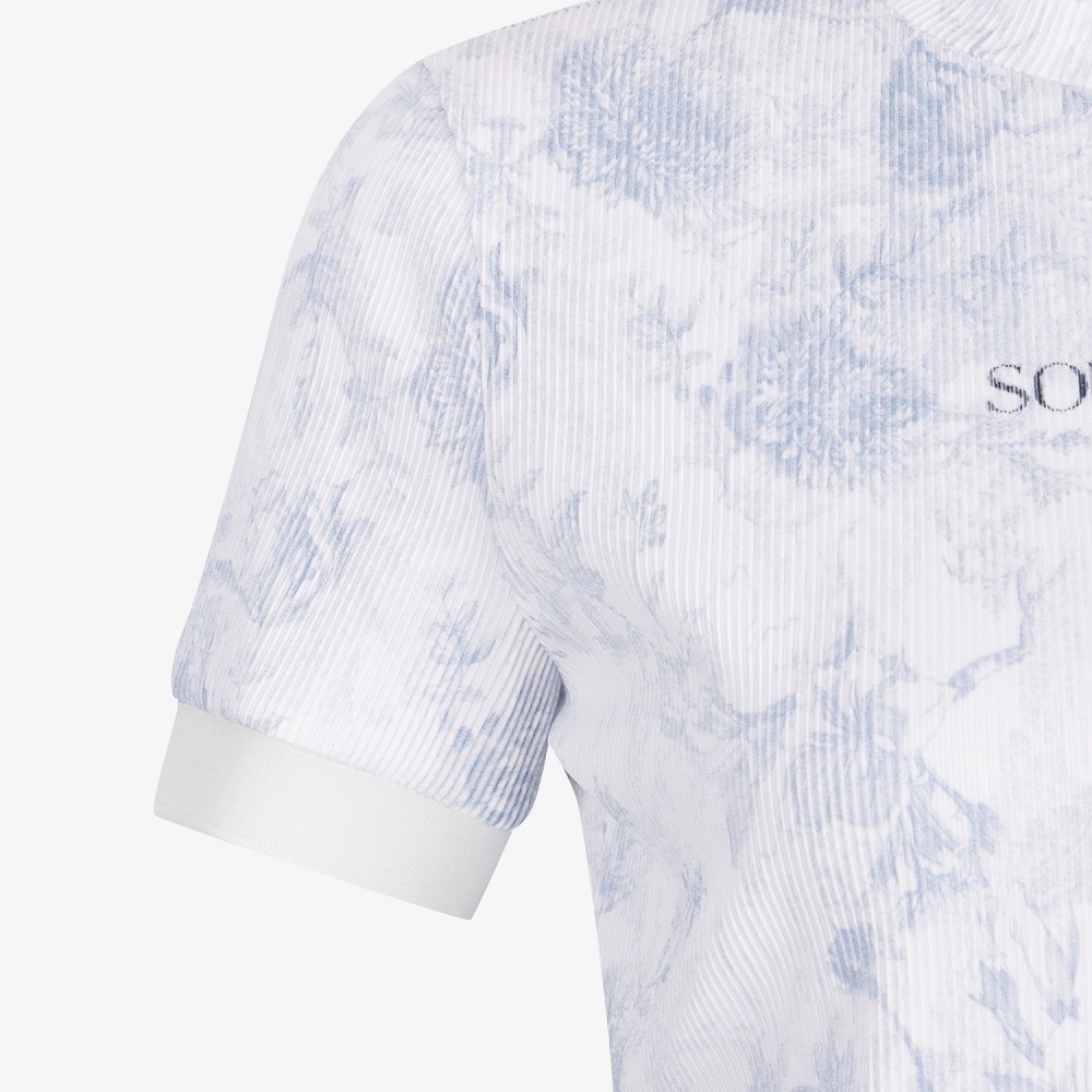 Blossom Pleated Short Sleeve T-Shirt_LB