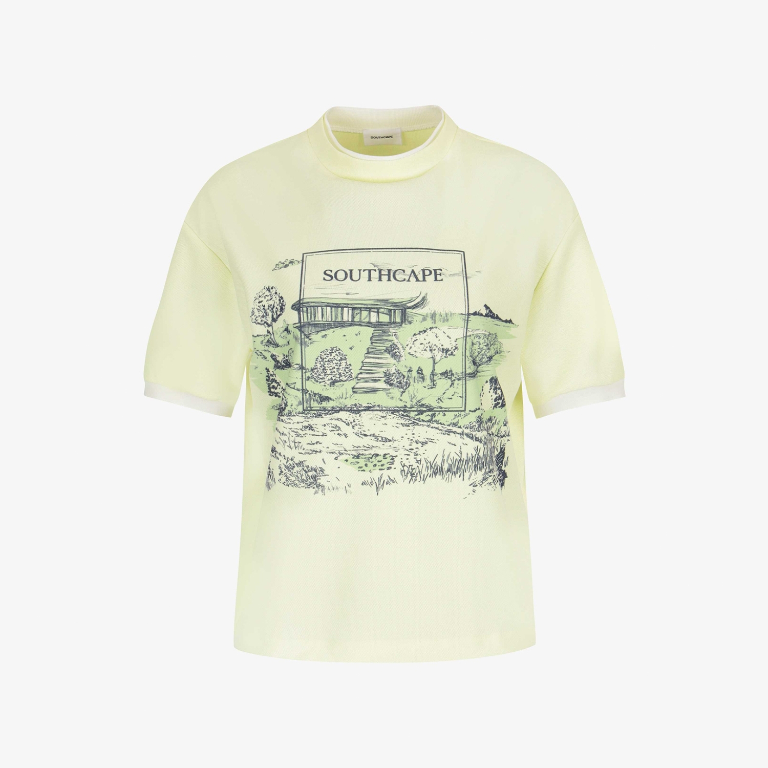Namhae Heritage Layered Neck Short Sleeve T-Shirt_LY