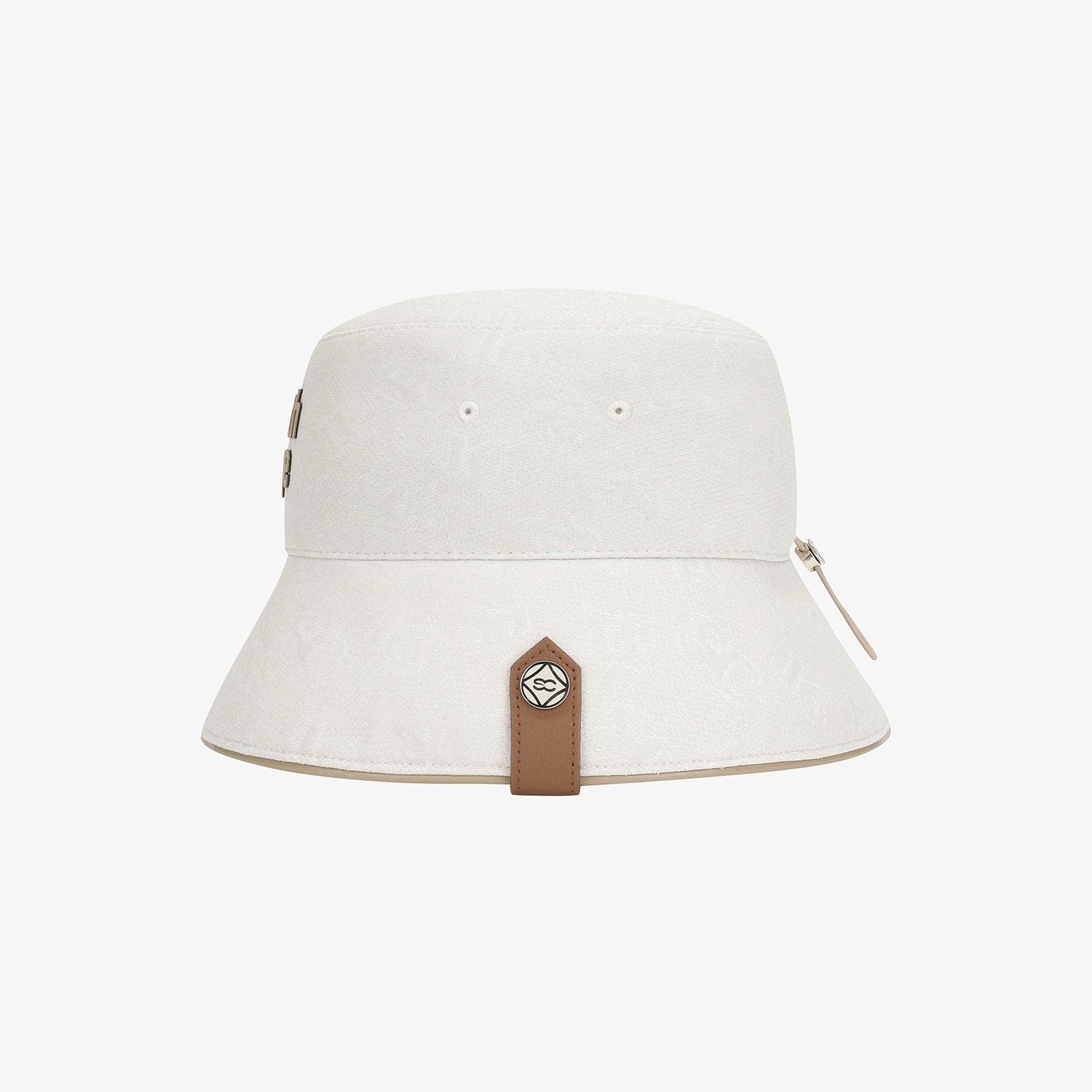 Monogram Logo Leather Piping Bucket Hat_LE