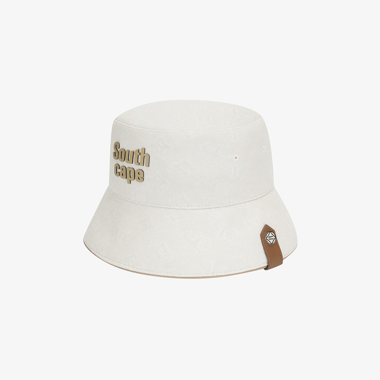 Monogram Logo Leather Piping Bucket Hat_LE
