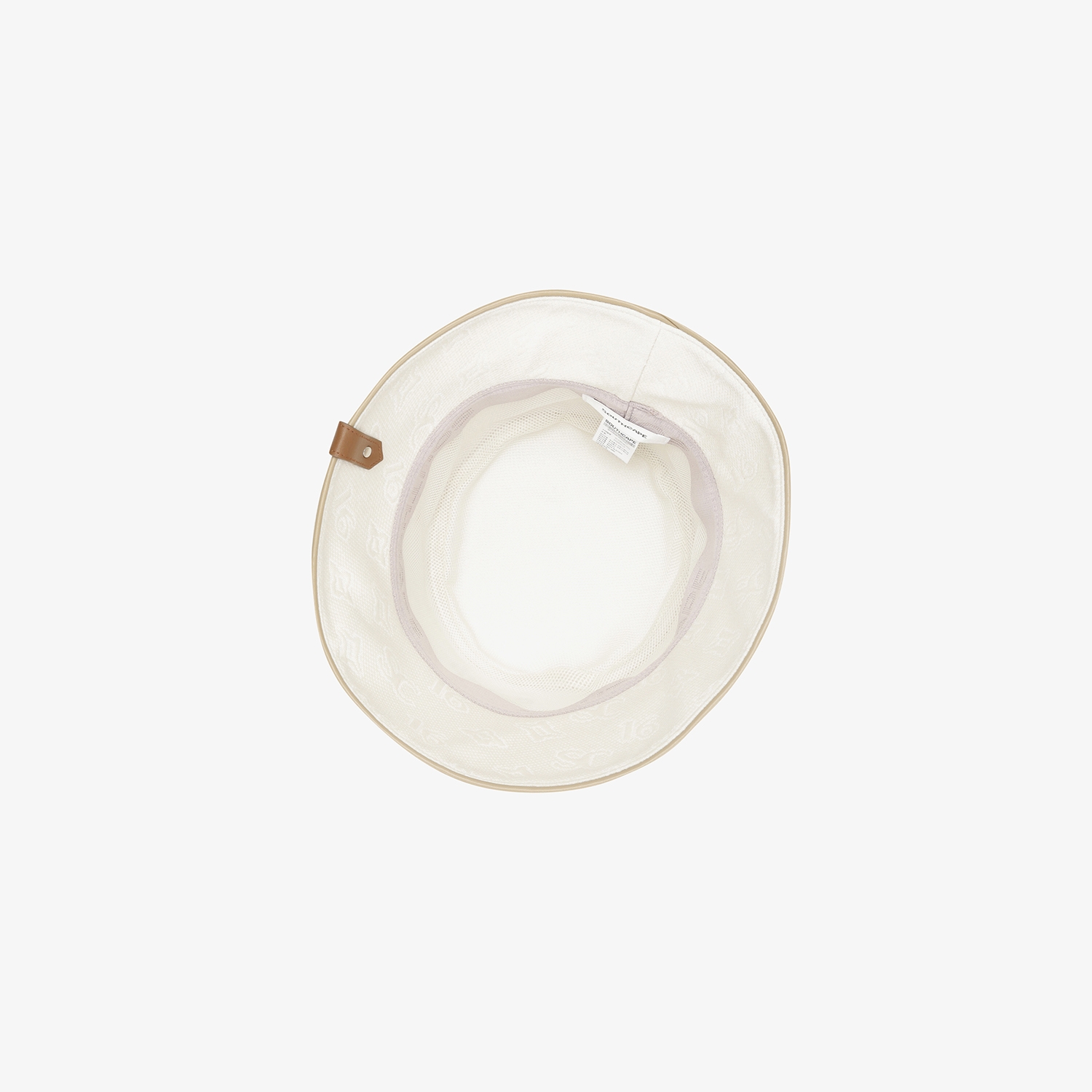 Monogram Logo Leather Piping Bucket Hat_LE