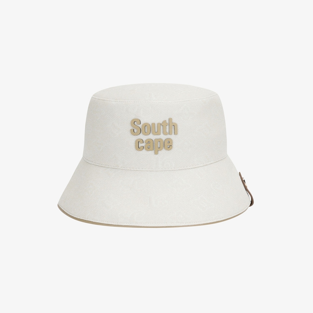 Monogram Logo Leather Piping Bucket Hat_LE
