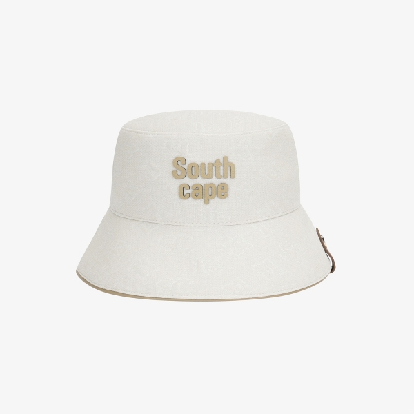 Monogram Logo Leather Piping Bucket Hat_LE
