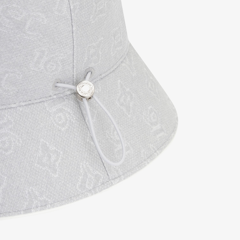 Monogram Logo Leather Piping Bucket Hat_LG