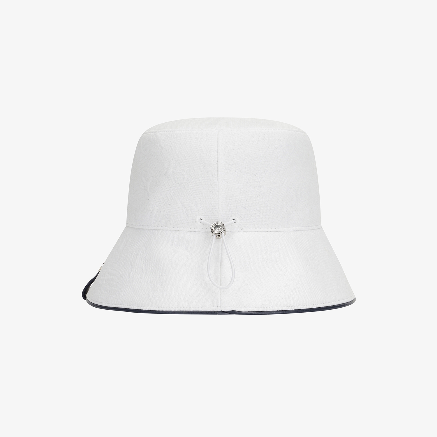 Monogram Logo Leather Piping Bucket Hat_WT