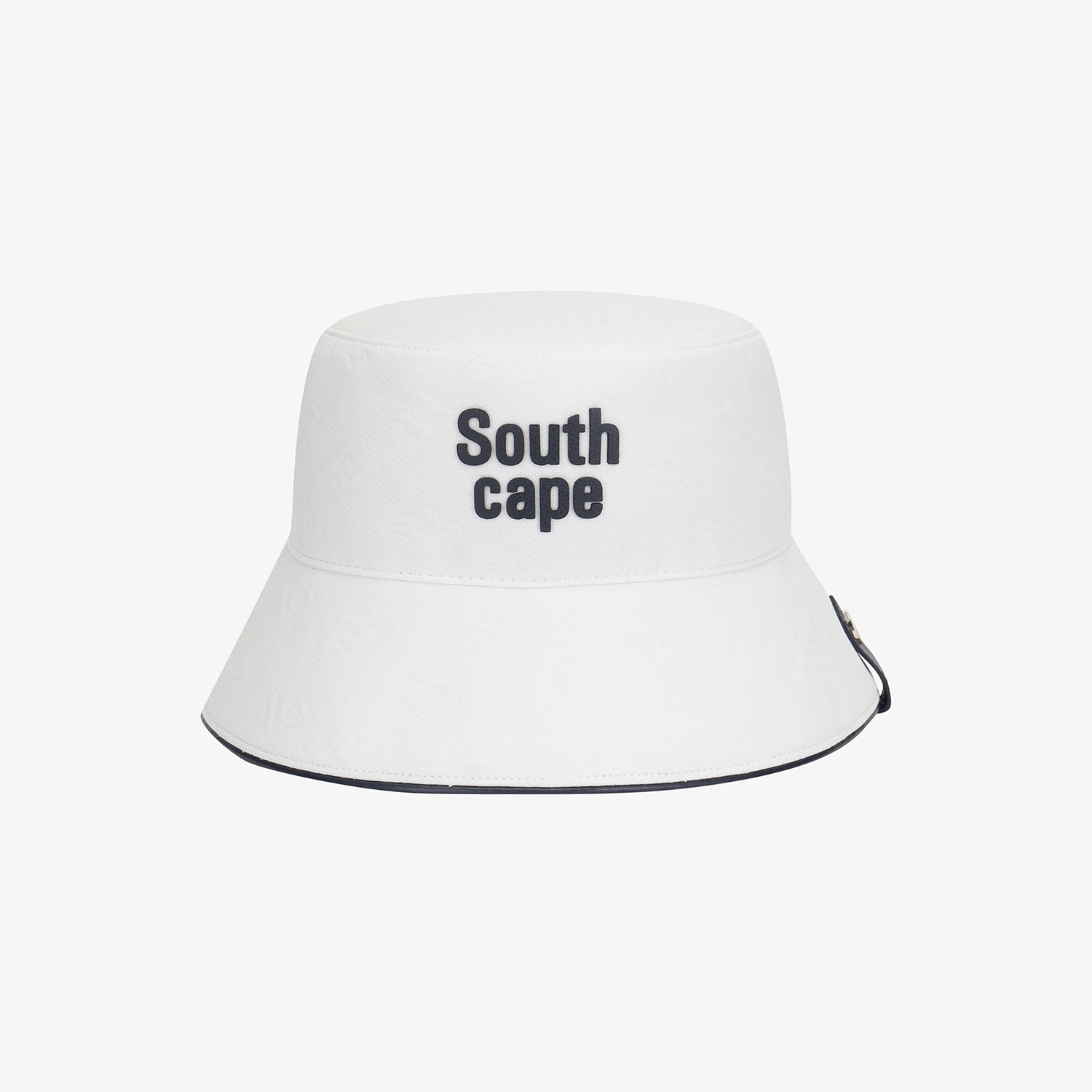 Monogram Logo Leather Piping Bucket Hat_WT