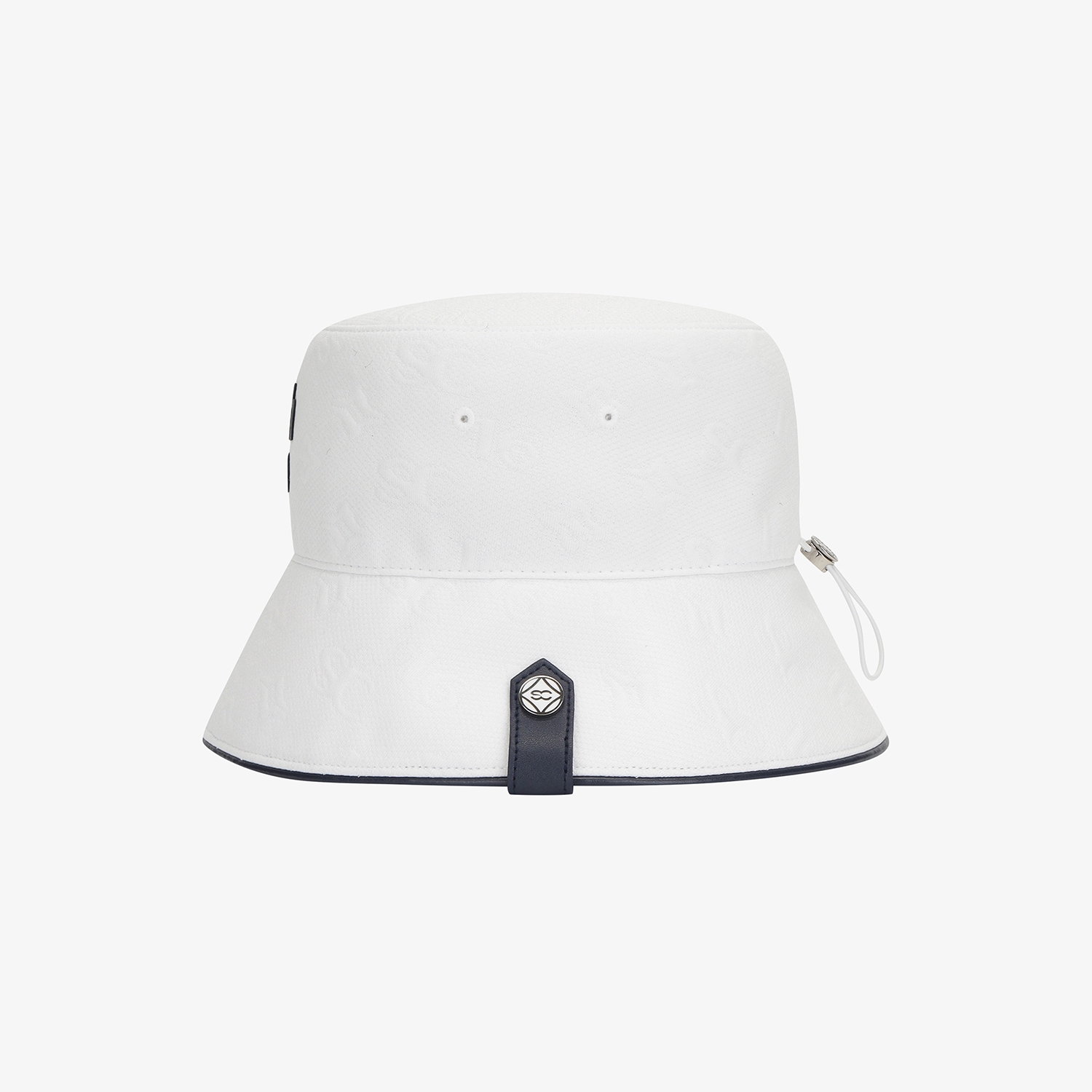 Monogram Logo Leather Piping Bucket Hat_WT