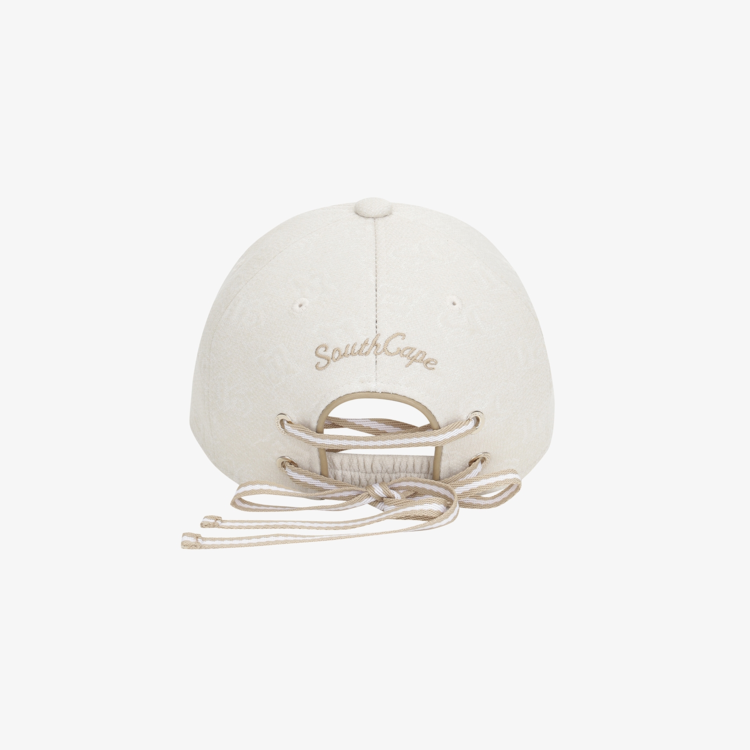 Monogram Jacquard Lace-Up Ball Cap_LE