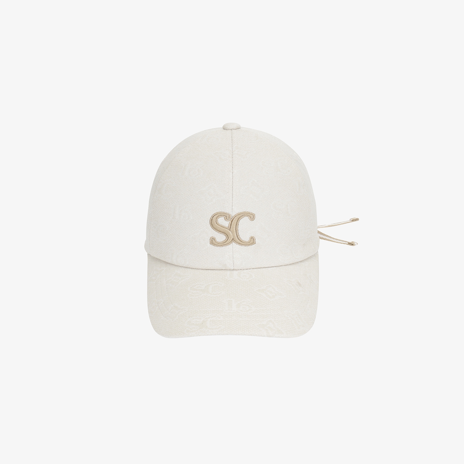 Monogram Jacquard Lace-Up Ball Cap_LE