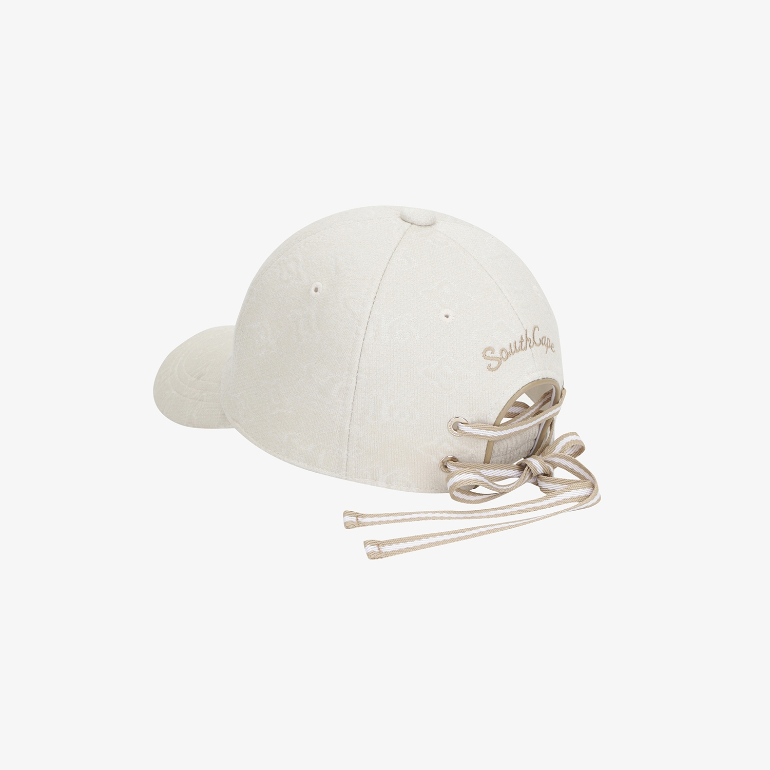 Monogram Jacquard Lace-Up Ball Cap_LE