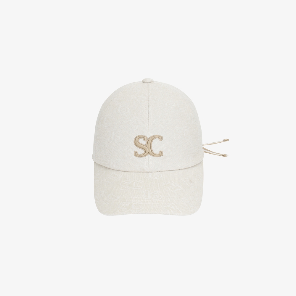 Monogram Jacquard Lace-Up Ball Cap_LE