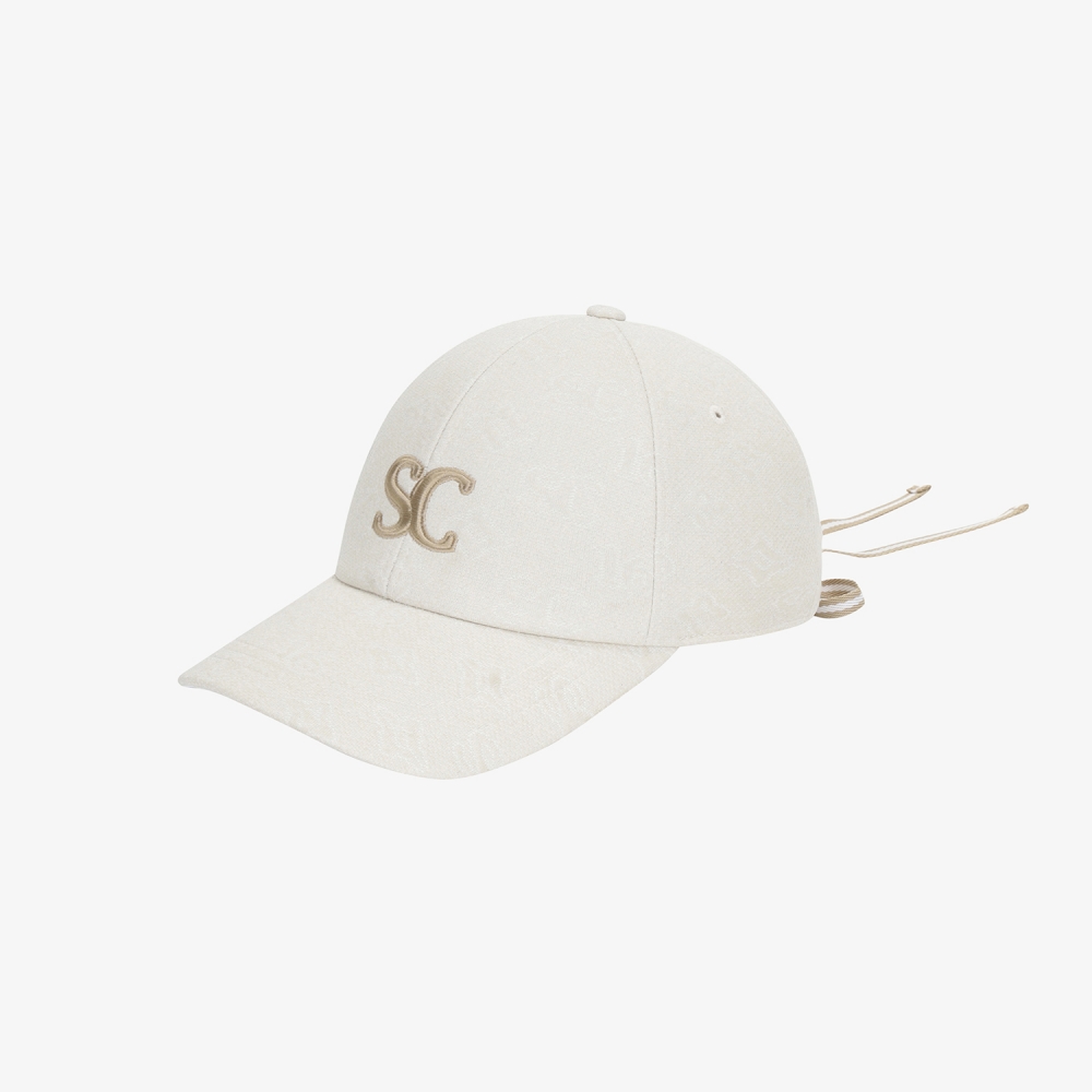 Monogram Jacquard Lace-Up Ball Cap_LE