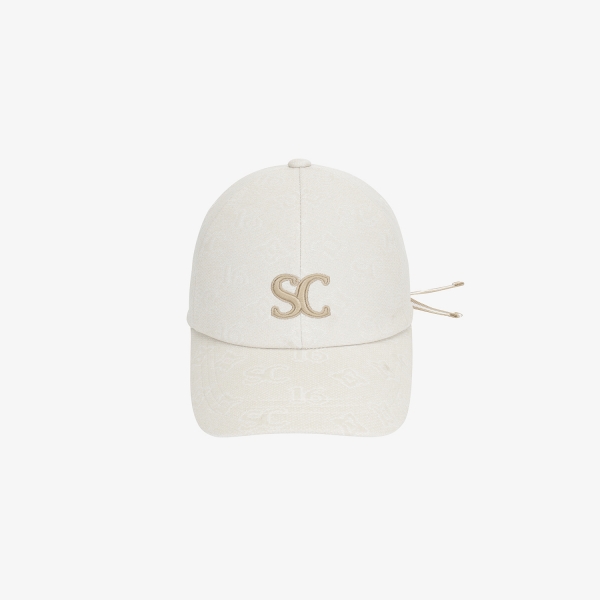 Monogram Jacquard Lace-Up Ball Cap_LE