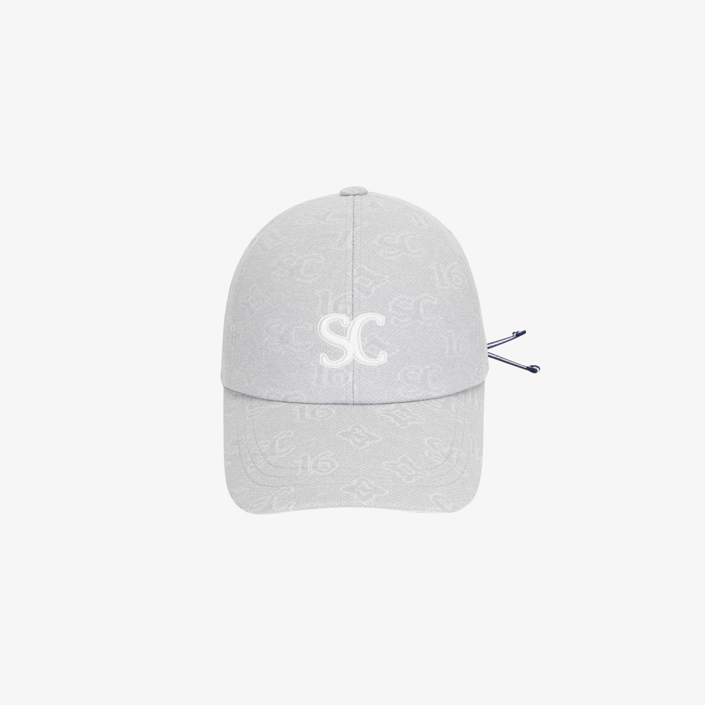Monogram Jacquard Lace-Up Ball Cap_LG