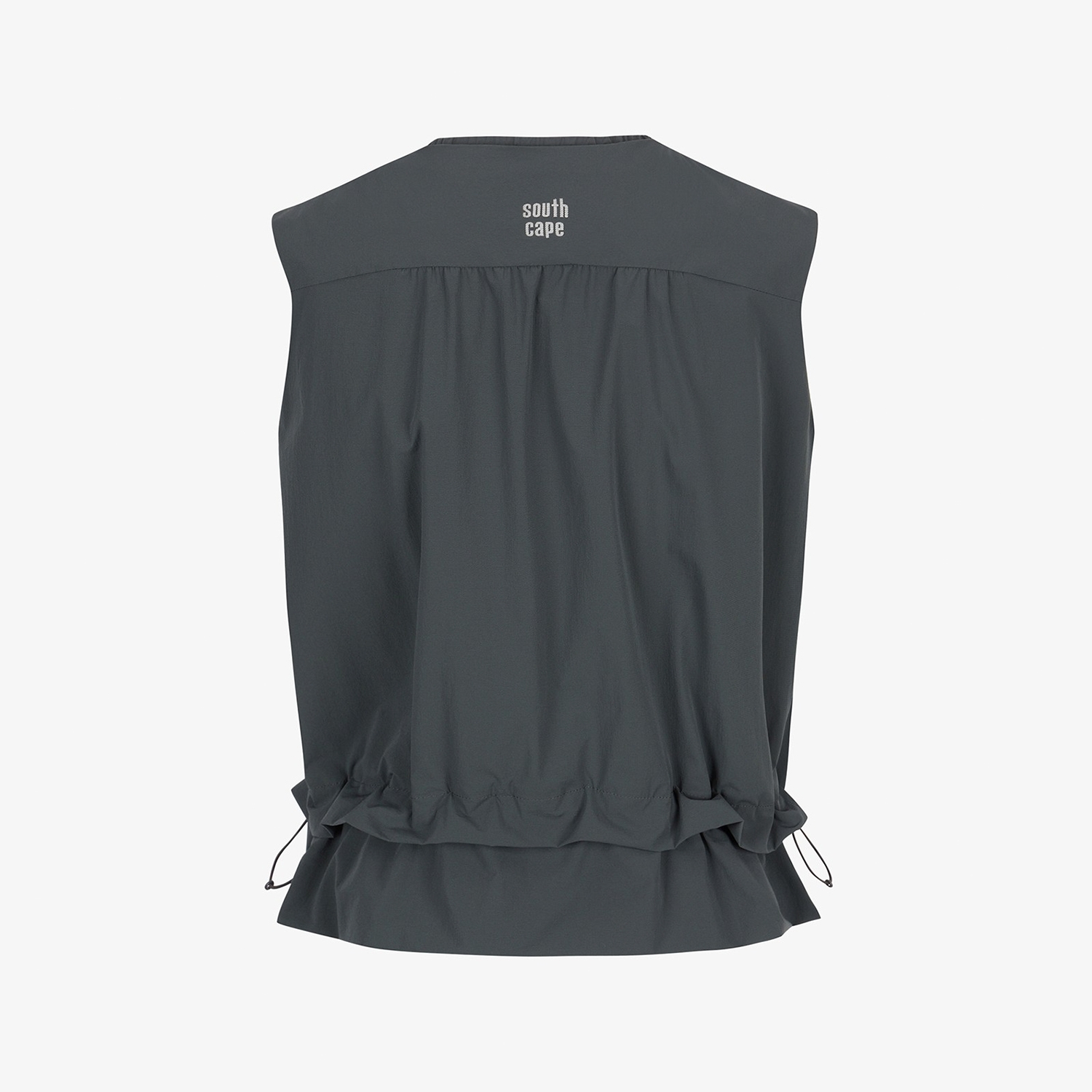 Southcross Shirring Zip-Up Vest_DN