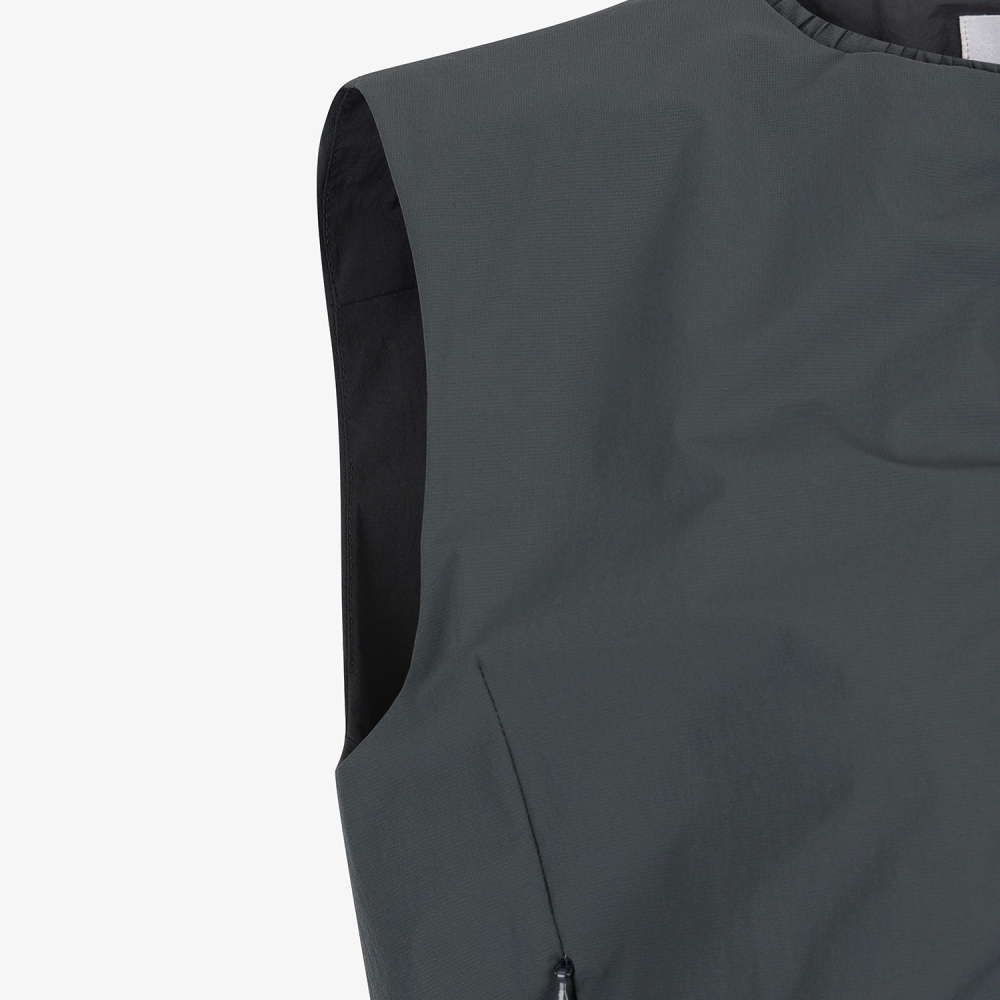 Southcross Shirring Zip-Up Vest_DN