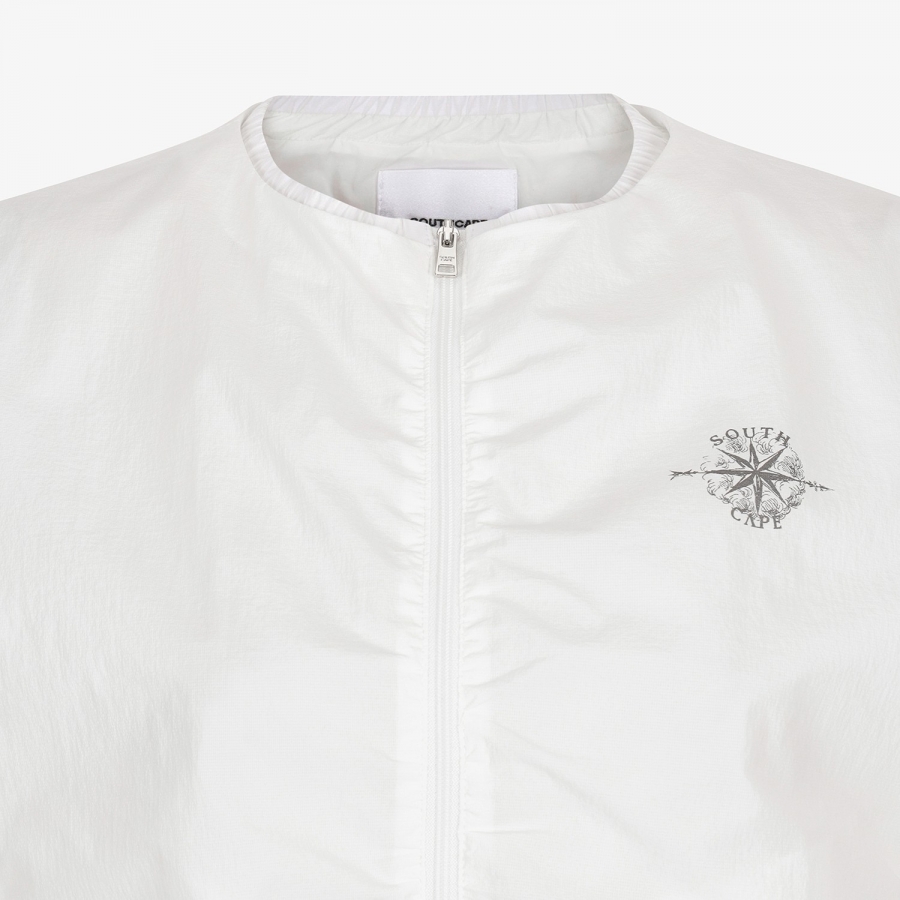 Southcross Shirring Zip-Up Vest_WT