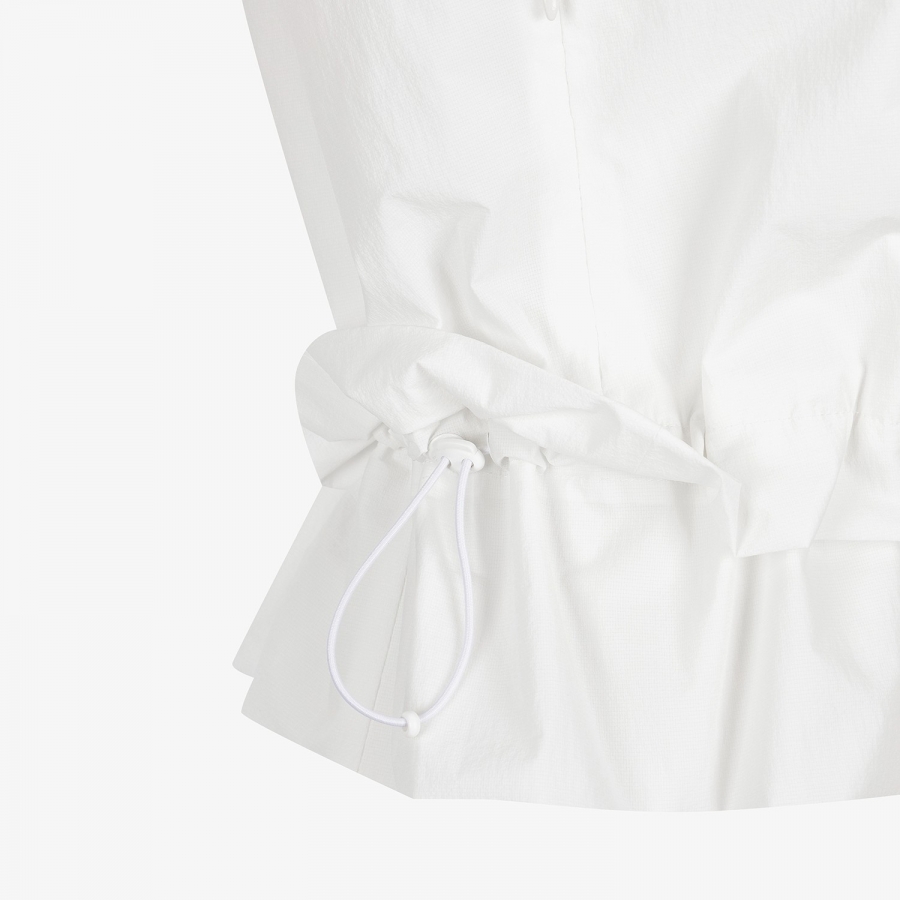 Southcross Shirring Zip-Up Vest_WT