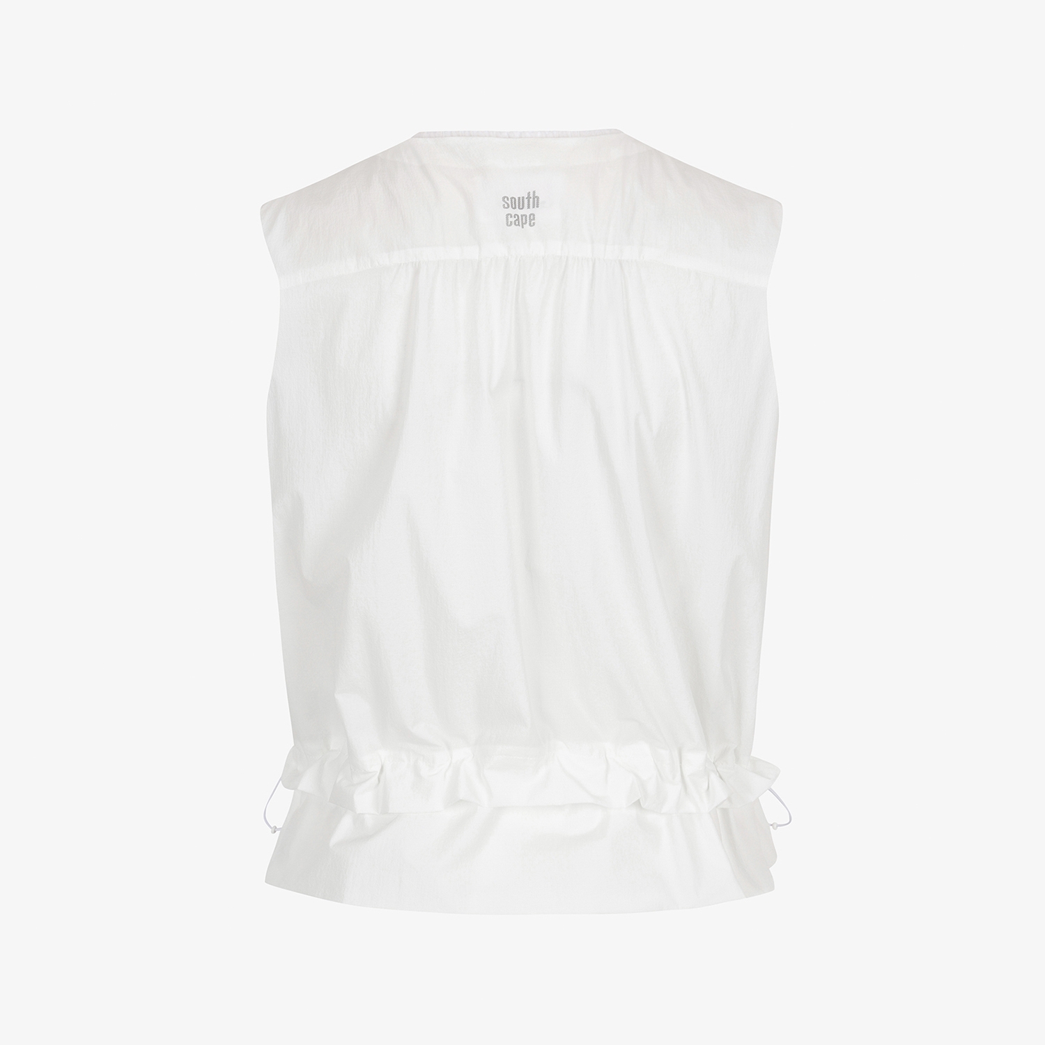 Southcross Shirring Zip-Up Vest_WT