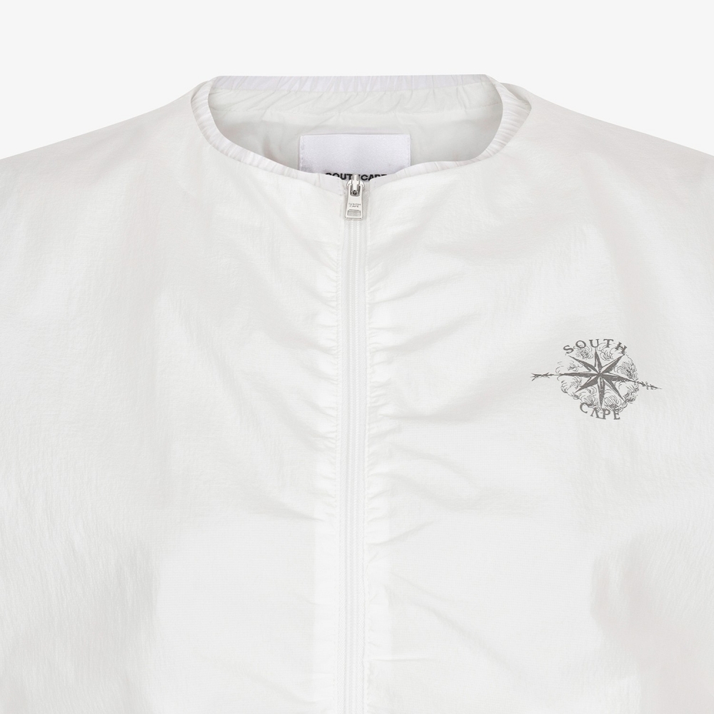 Southcross Shirring Zip-Up Vest_WT