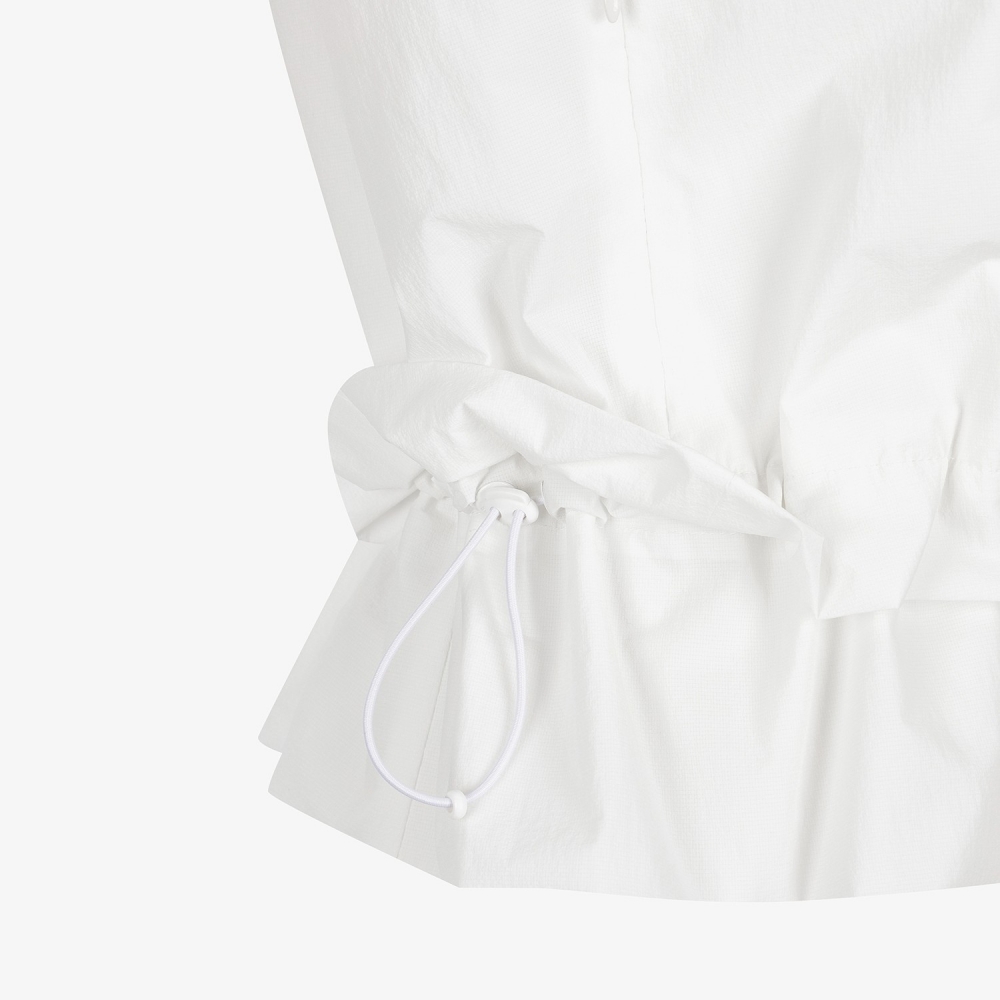 Southcross Shirring Zip-Up Vest_WT