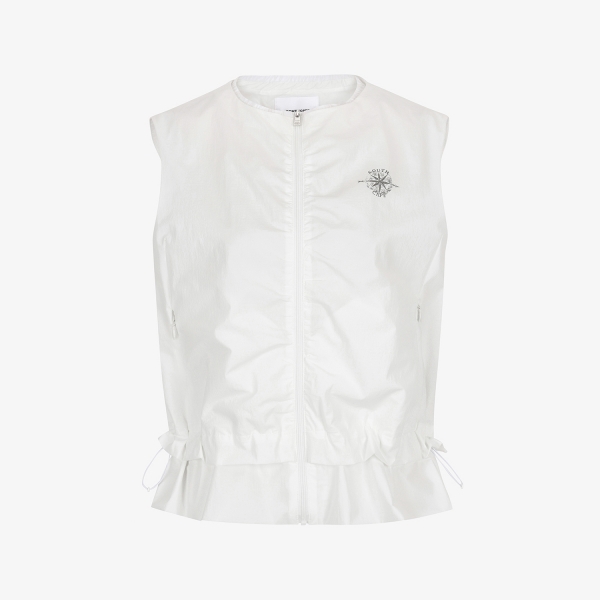 Southcross Shirring Zip-Up Vest_WT