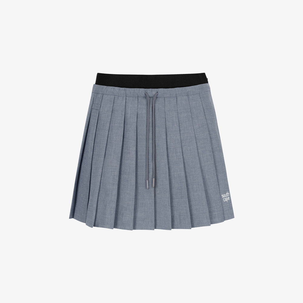 Pleated Elastic-Waist Skirt_MB