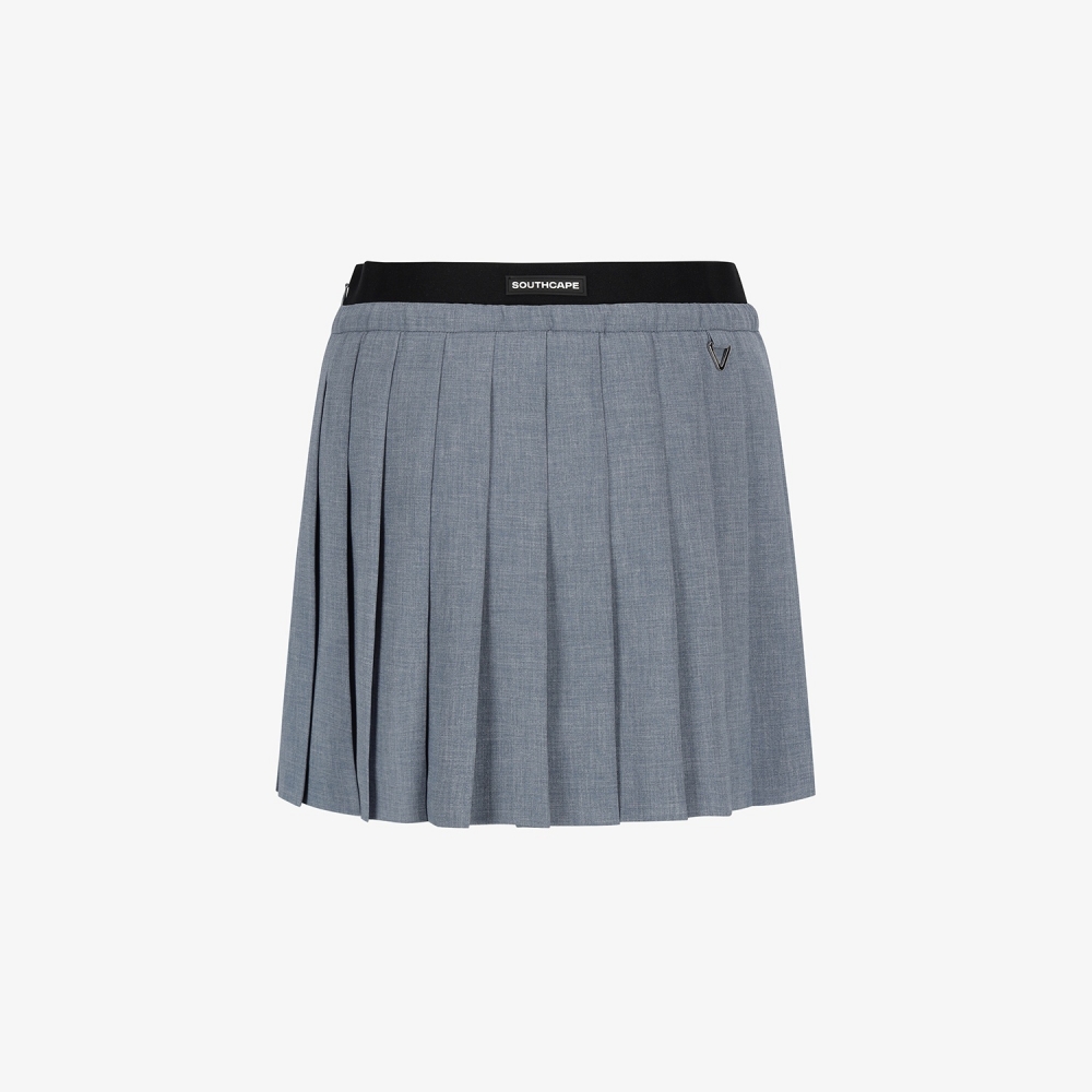 Pleated Elastic-Waist Skirt_MB