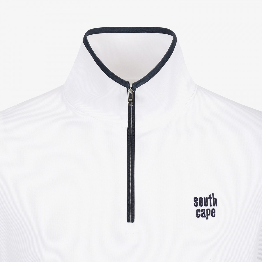 Half-Zip Collar Short-Sleeve T-Shirt_WT
