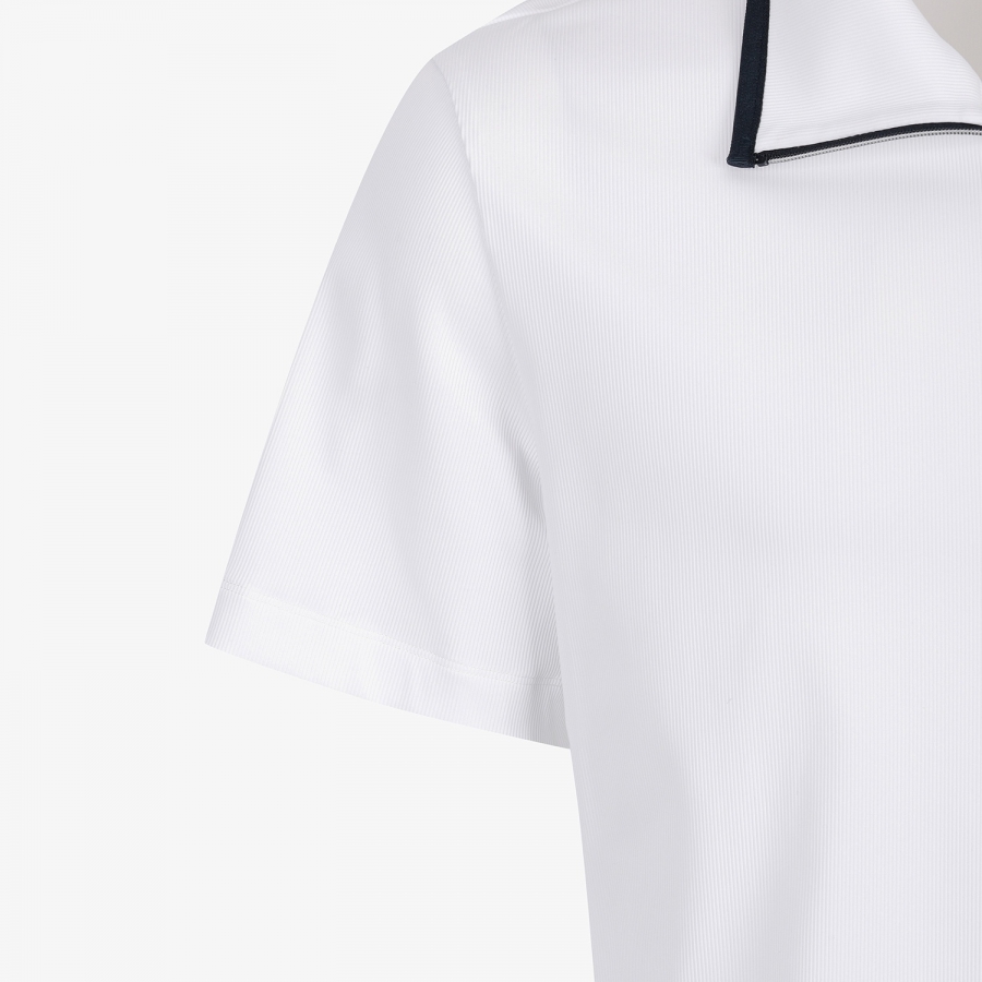 Half-Zip Collar Short-Sleeve T-Shirt_WT
