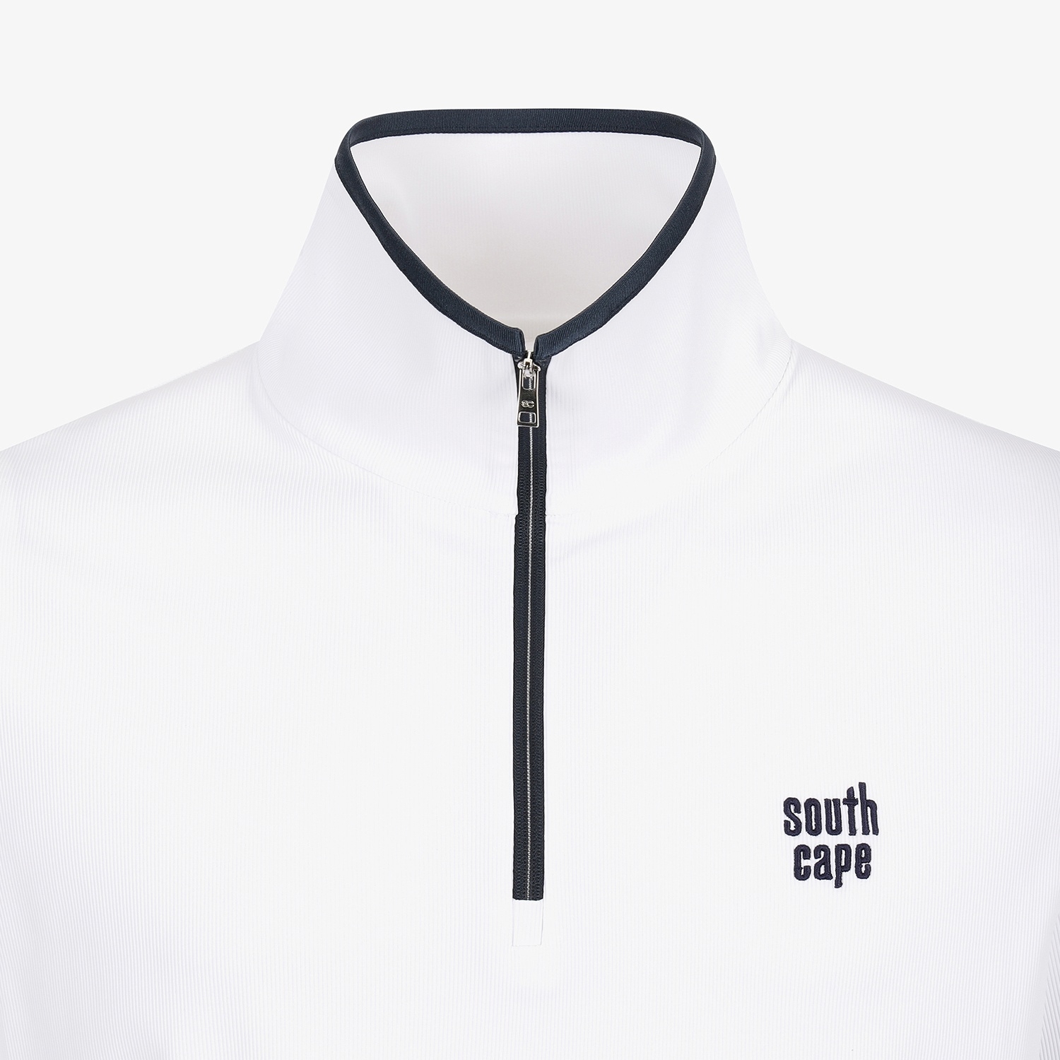 Half-Zip Collar Short-Sleeve T-Shirt_WT