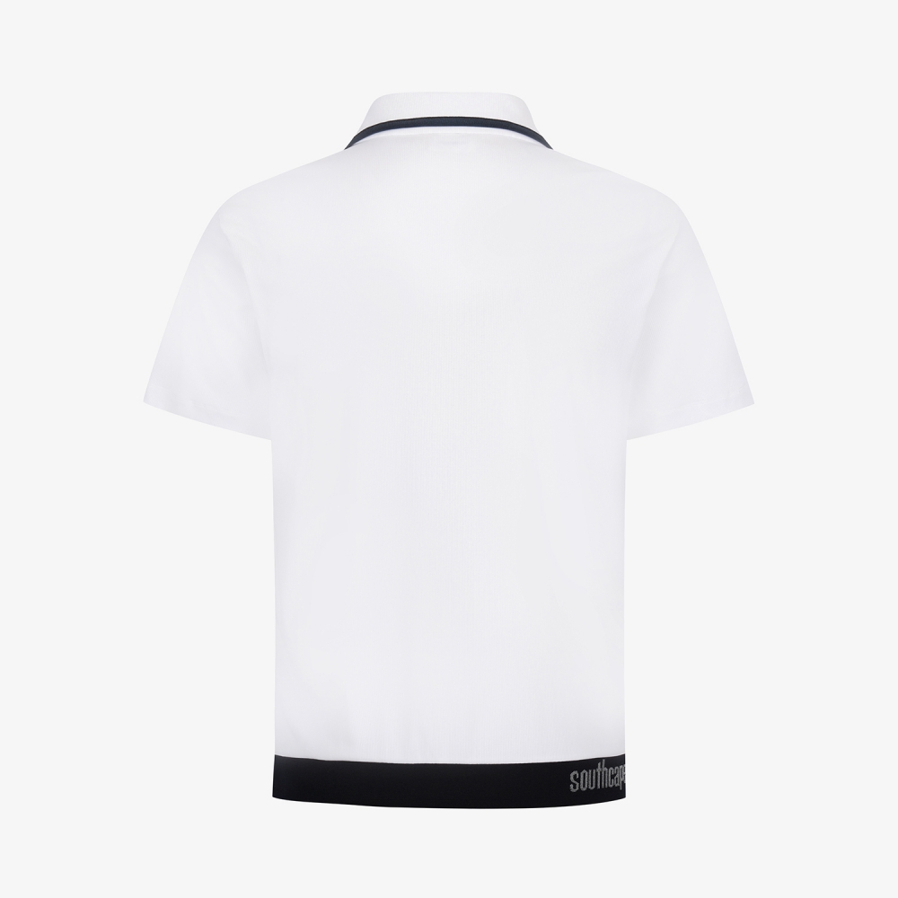 Half-Zip Collar Short-Sleeve T-Shirt_WT