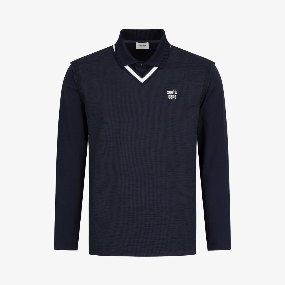 Layered V-Neck Performance T-Shirt_NA