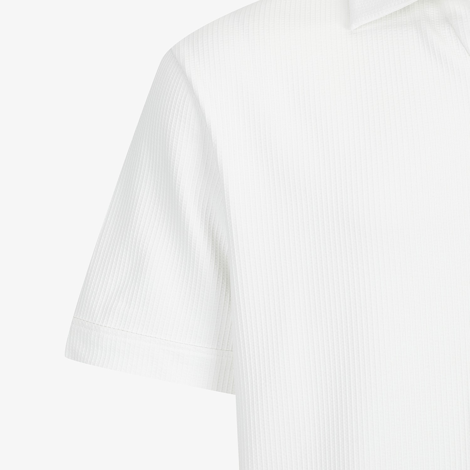 Seersucker Open-Collar Short-Sleeve T-Shirt_WT