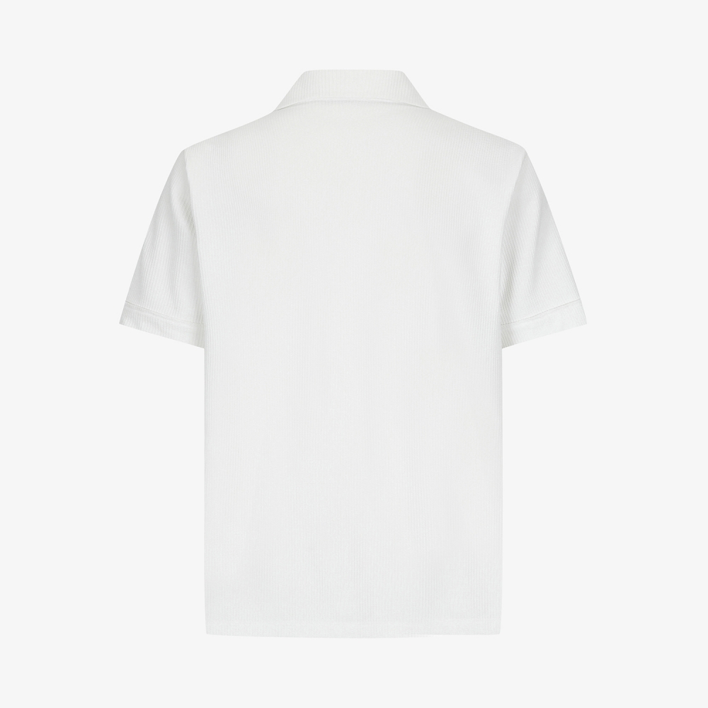 Seersucker Open-Collar Short-Sleeve T-Shirt_WT