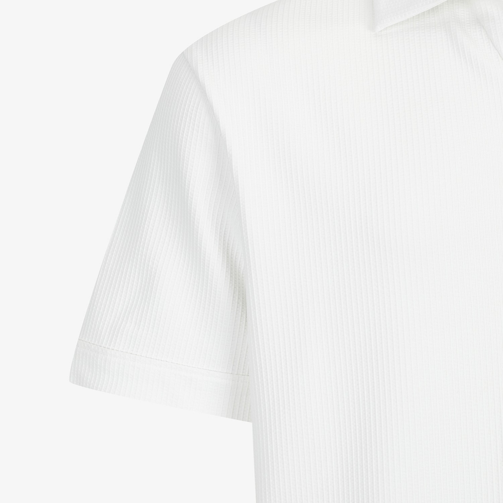 Seersucker Open-Collar Short-Sleeve T-Shirt_WT