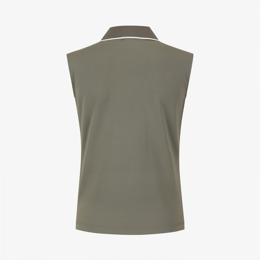 Tipping Open-Collar Sleeveless_KH