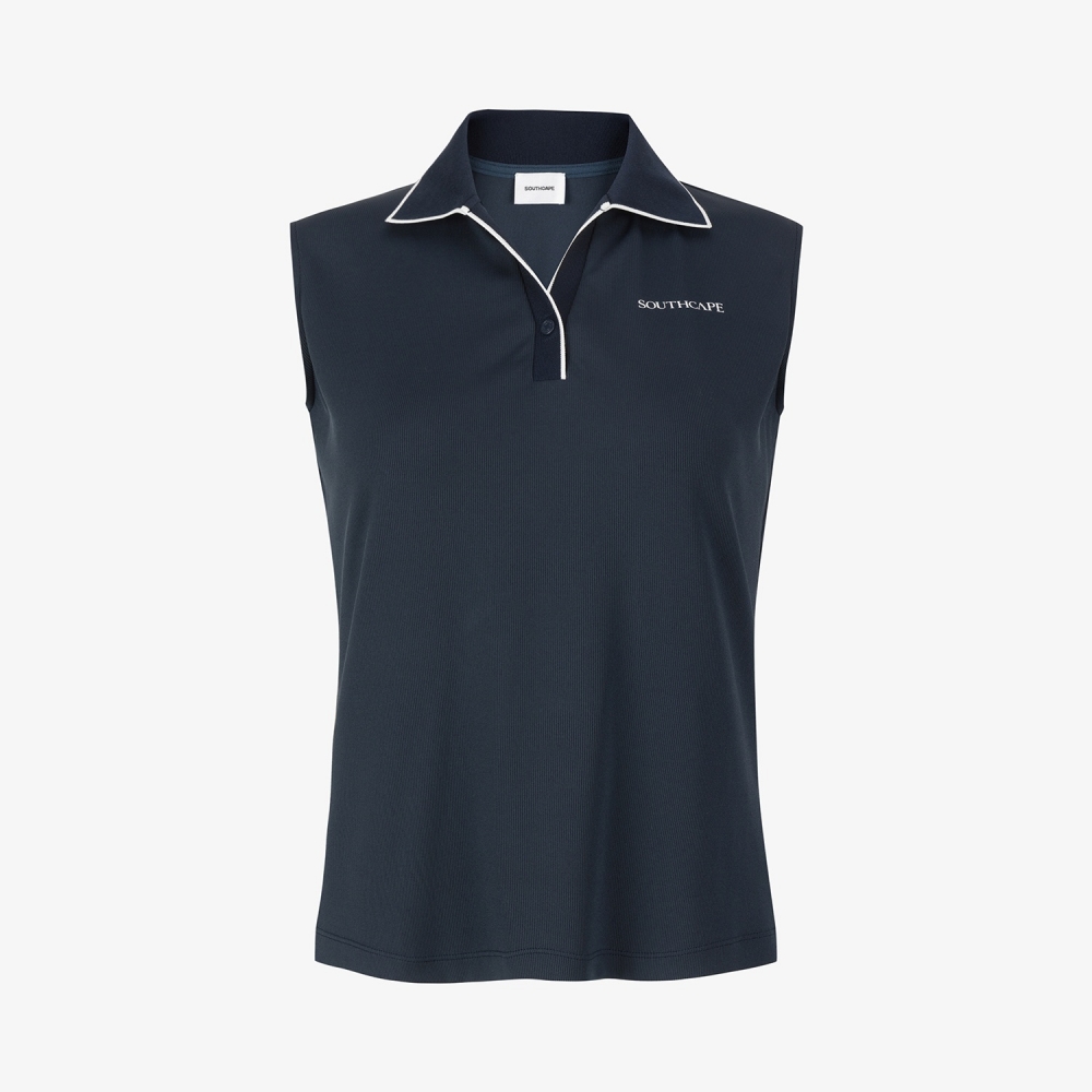 Tipping Open-Collar Sleeveless_NA