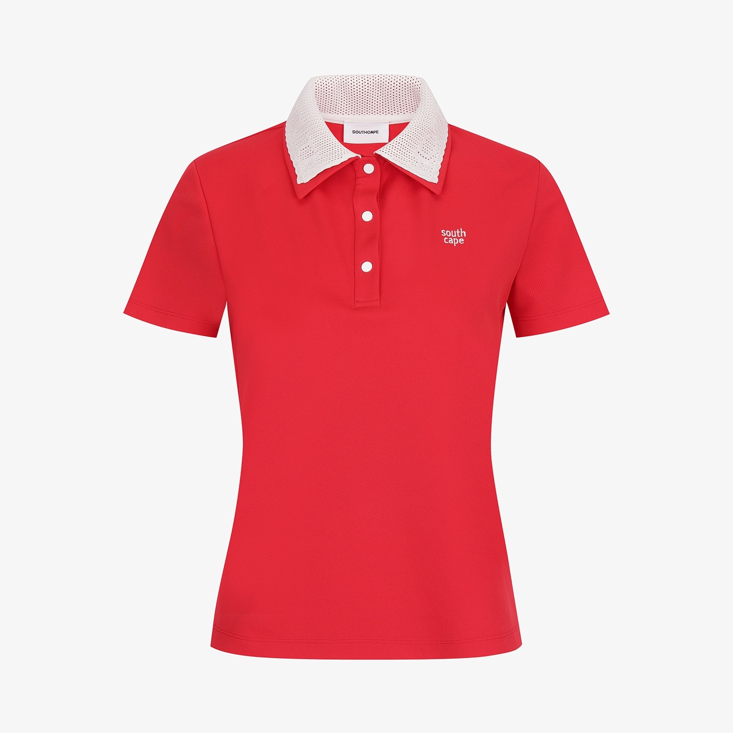 Contrast Knit Collar Polo T-Shirt_RD