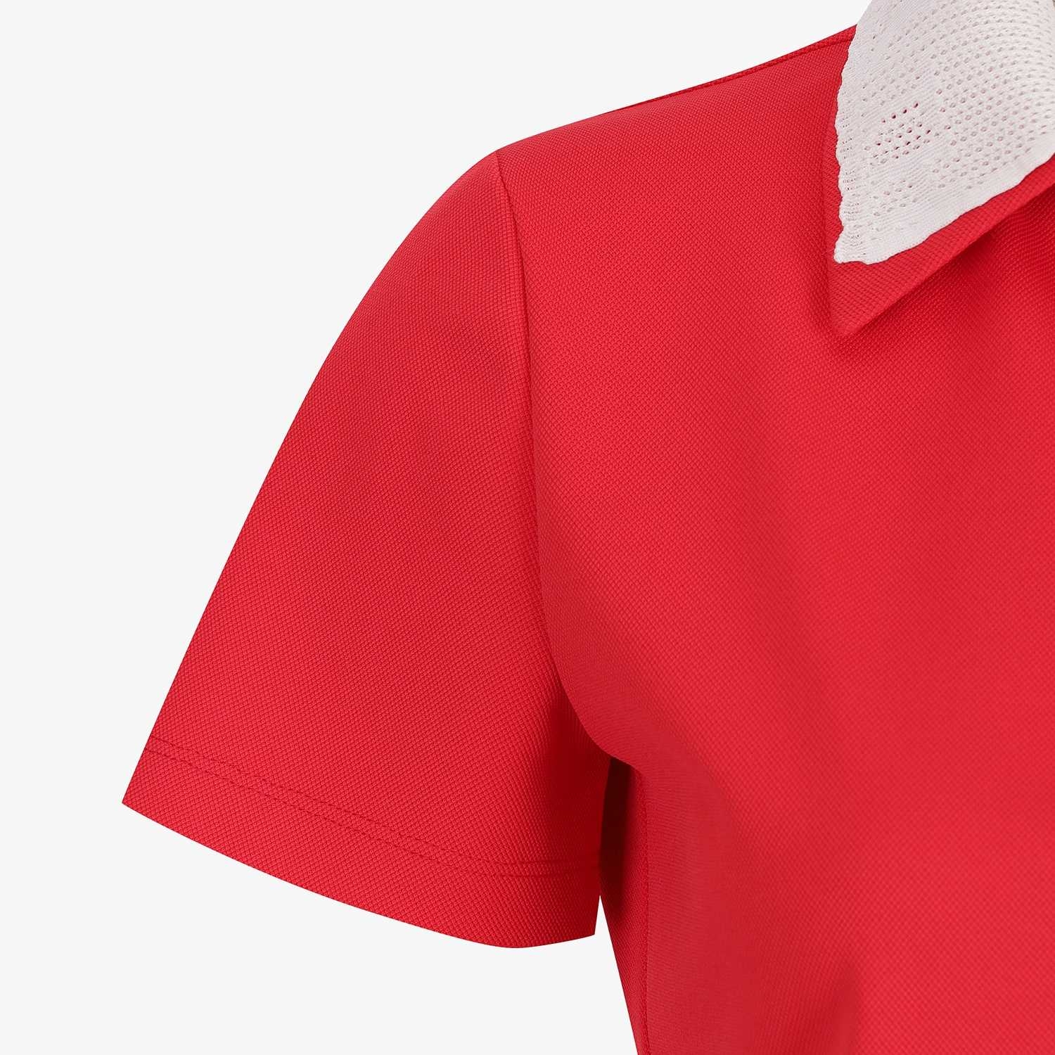 Contrast Knit Collar Polo T-Shirt_RD