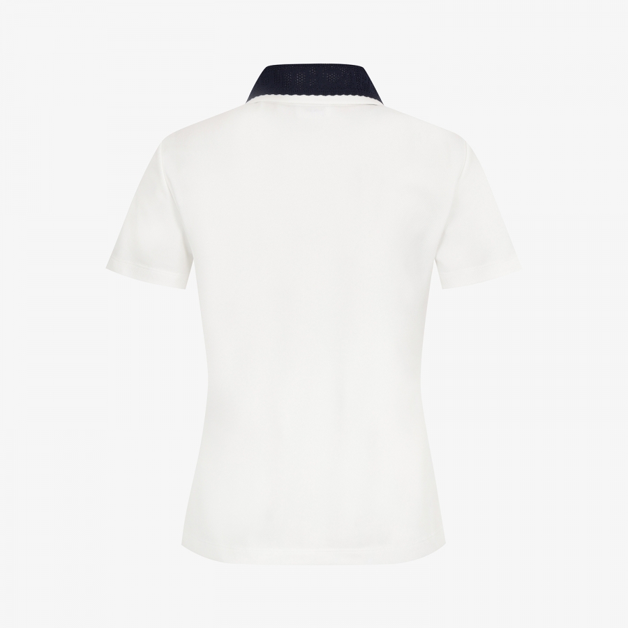 Contrast Knit Collar Polo T-Shirt_WT