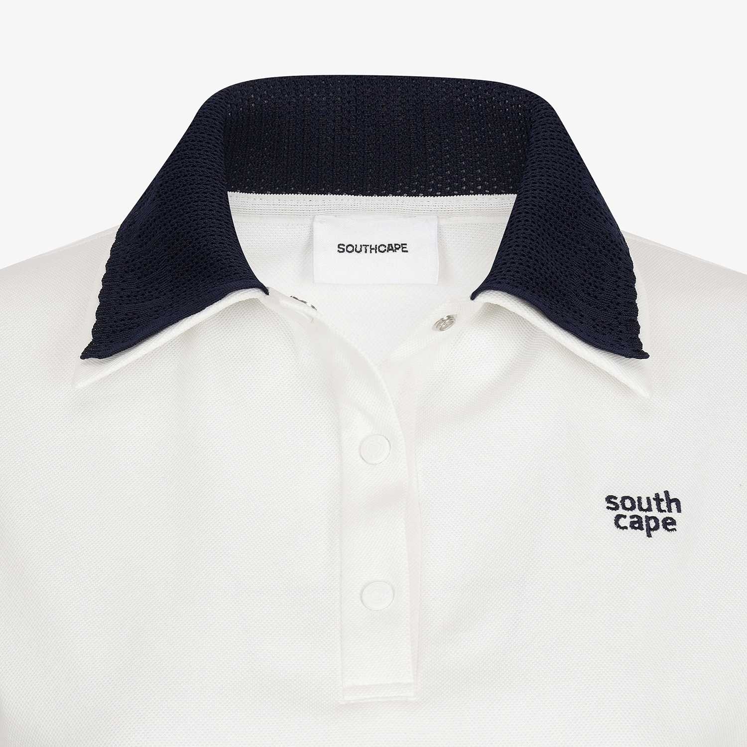 Contrast Knit Collar Polo T-Shirt_WT