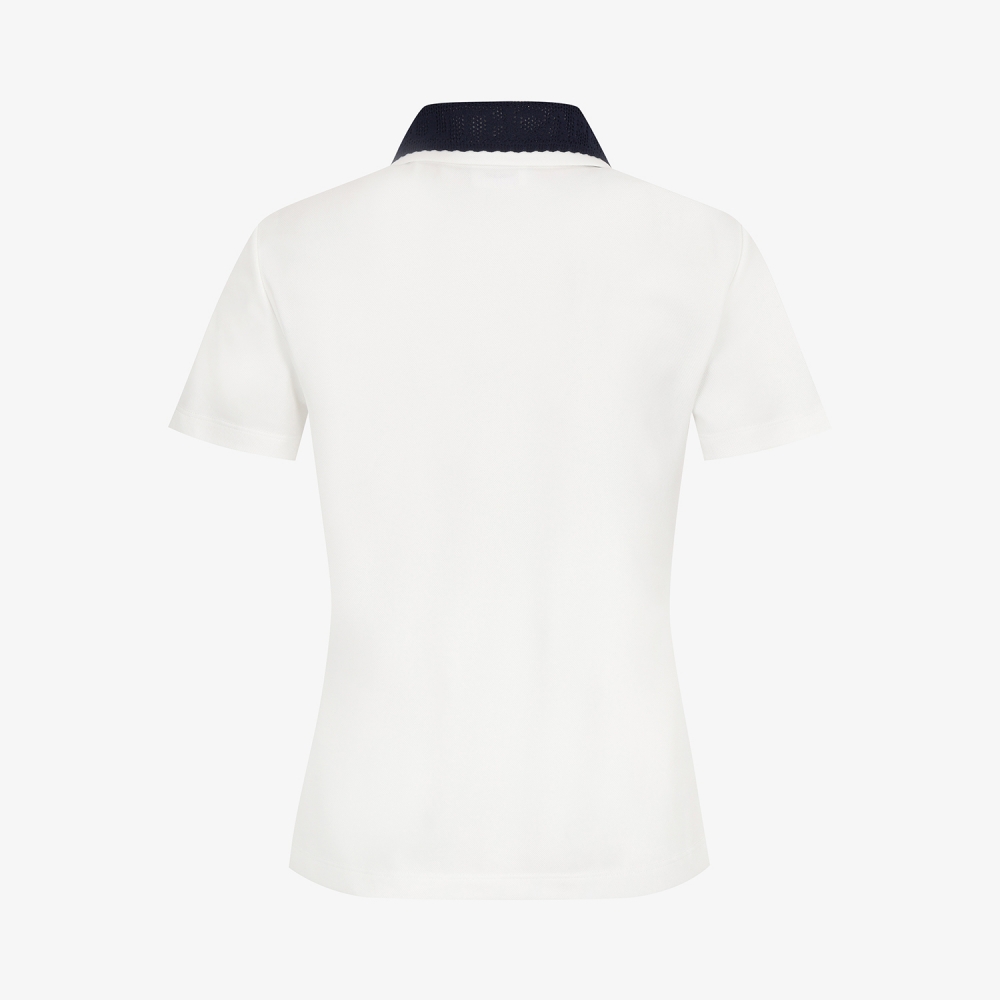 Contrast Knit Collar Polo T-Shirt_WT