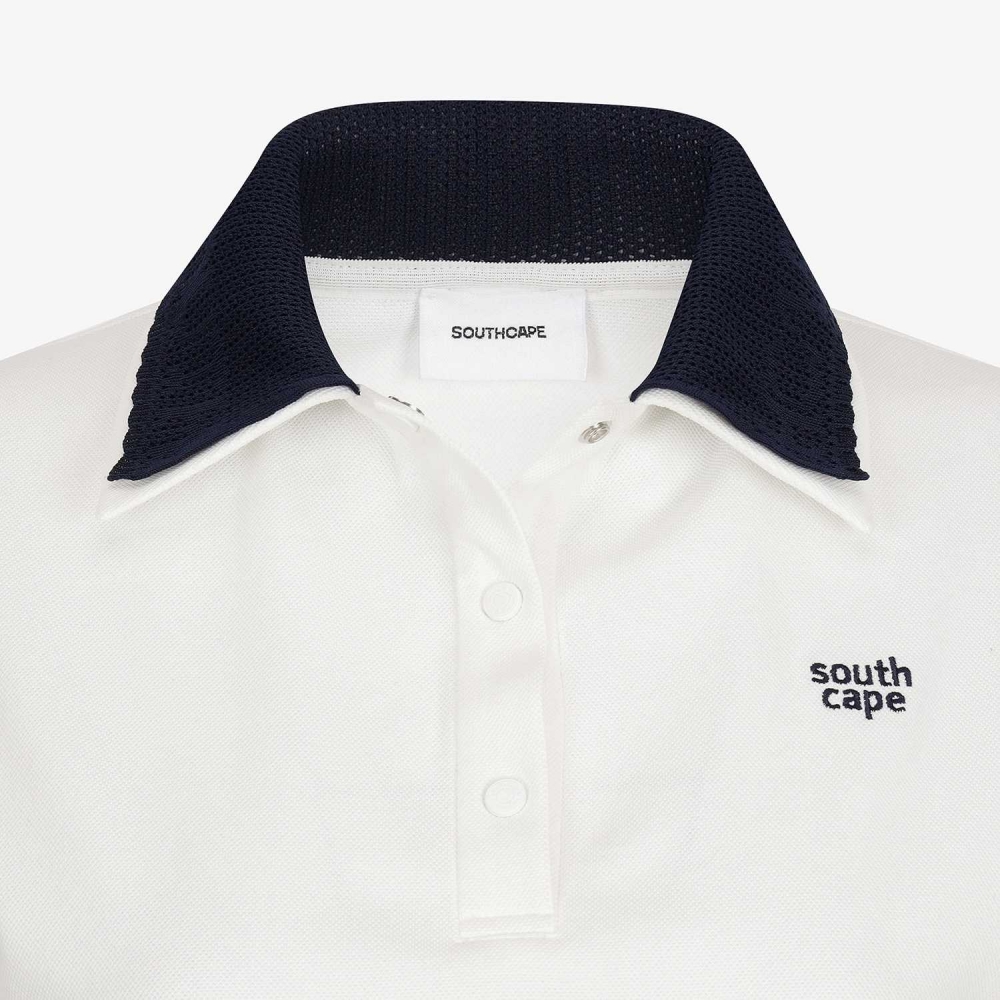 Contrast Knit Collar Polo T-Shirt_WT