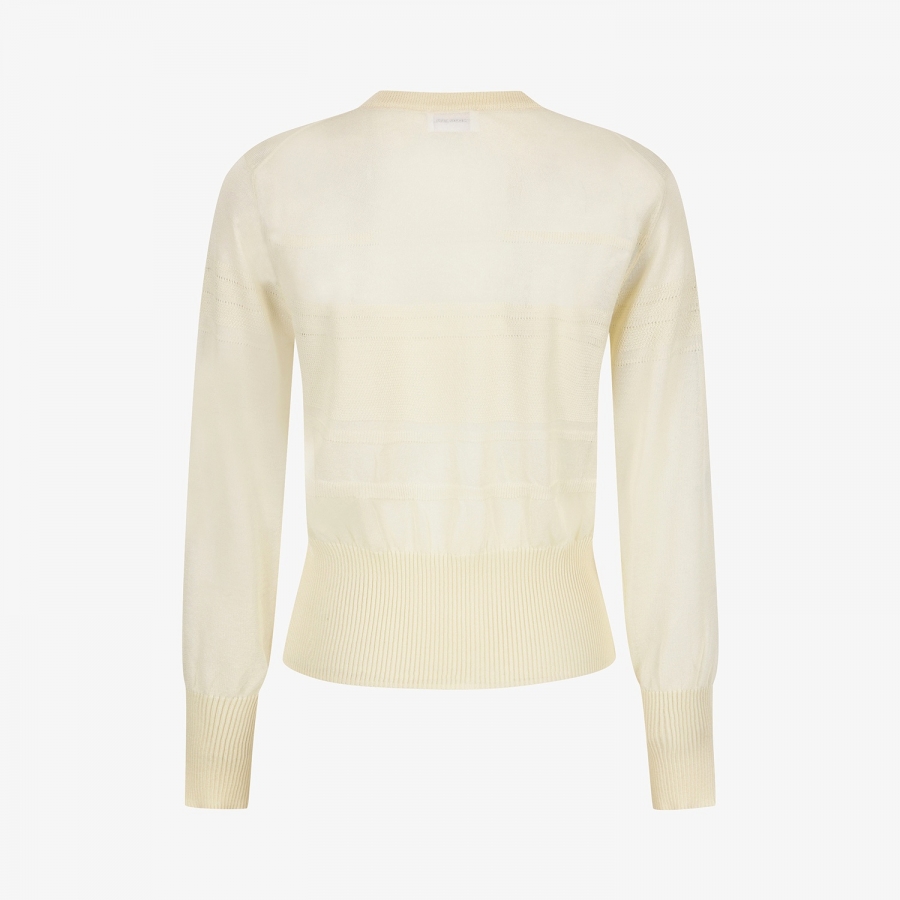 Southcross Stripe Sheer Zip-Up Cardigan_LY