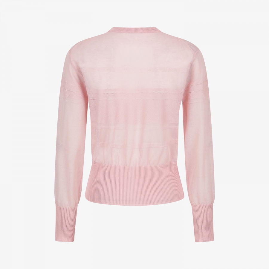 Southcross Stripe Sheer Zip-Up Cardigan_PK
