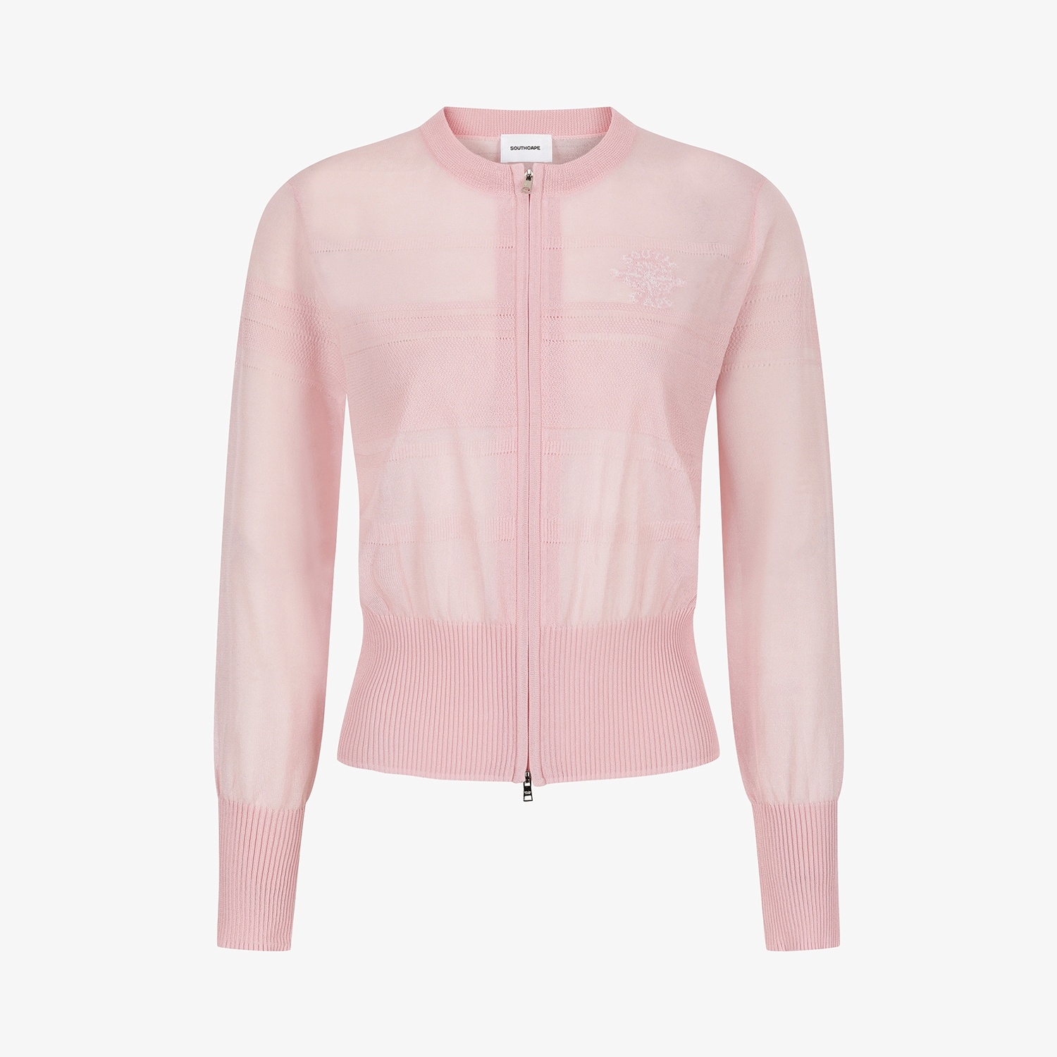Southcross Stripe Sheer Zip-Up Cardigan_PK