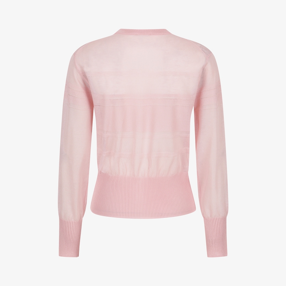 Southcross Stripe Sheer Zip-Up Cardigan_PK