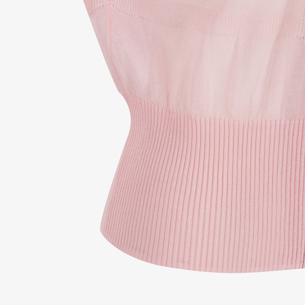 Southcross Stripe Sheer Zip-Up Cardigan_PK