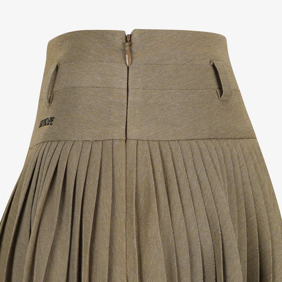 Belted Pleated Skirt_BE
